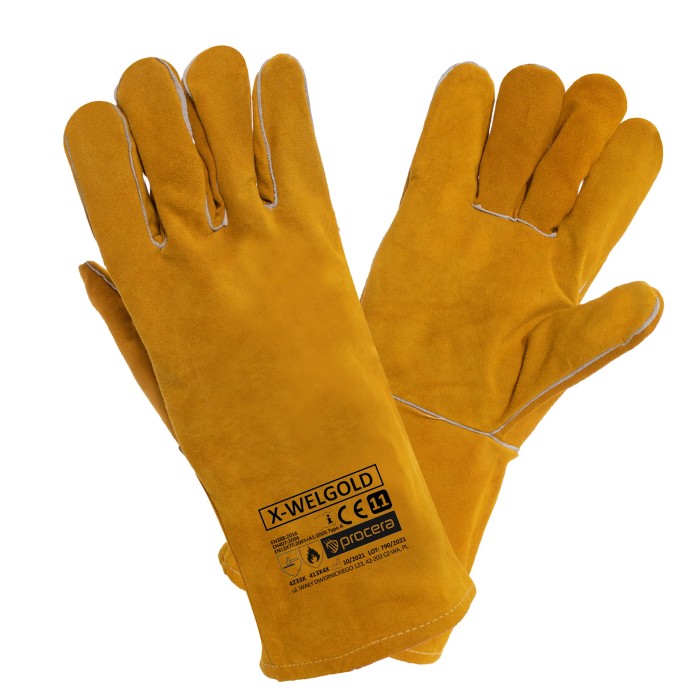 Rękawice spawalnicze skórzane ZE X-WELGOLD rozmiar 11