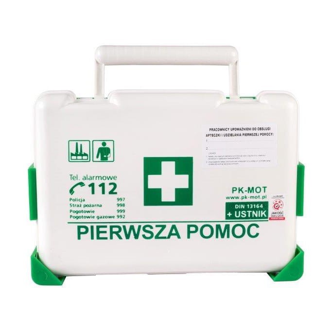 Apteczka przemysłowa BD z wieszakiem ściennym (DIN 13164 USTNIK)