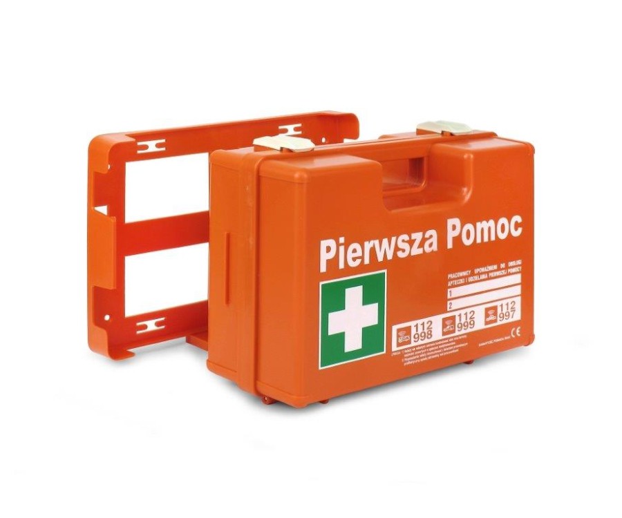 Apteczka przenośna K-20 z wieszakiem ściennym (DIN 13164 DIN 13157 USTNIK)