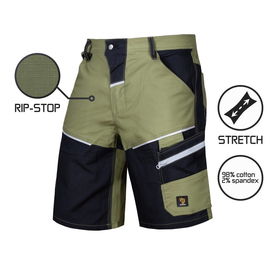 Spodnie krótkie LANDER SPANDEX zielone