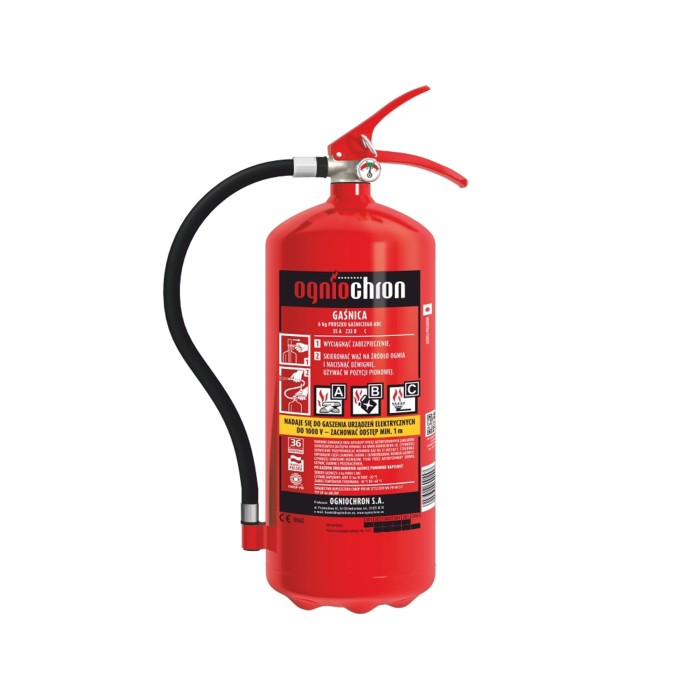 Gaśnica proszkowa 6 KG GP-6x ABC/MP