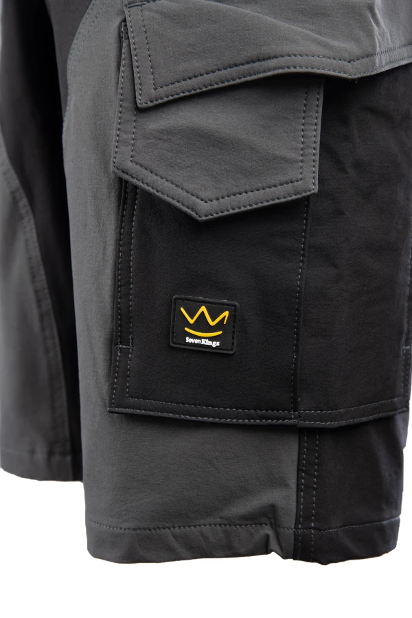 Krótkie spodenki  SEVEN KINGS TRAIL LIGHT  stalowe, zielone i mahoń