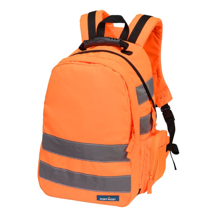 Plecak ostrzegawczy z szybkim rozpięciem Orange pomarańczowy B904