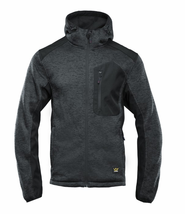 Bluza rozpinana SEVEN KINGS  QUARTZ  z kapturem szara