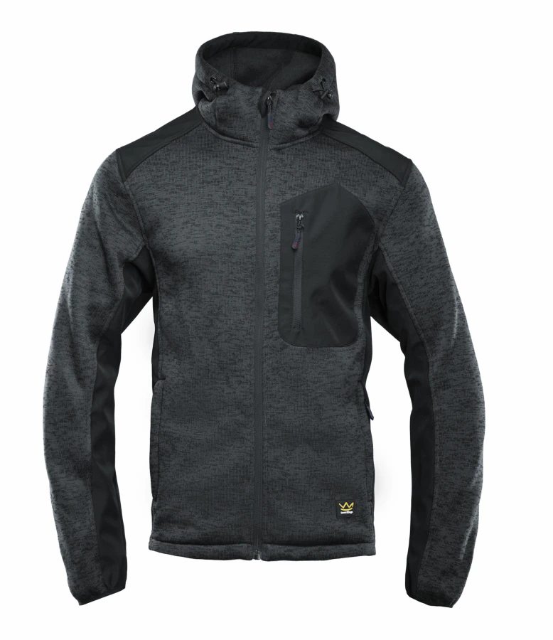 Bluza rozpinana SEVEN KINGS  QUARTZ  z kapturem szara