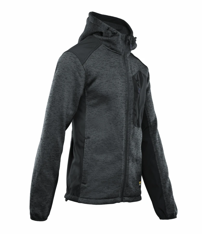 Bluza rozpinana SEVEN KINGS  QUARTZ  z kapturem szara