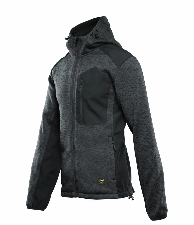 Bluza rozpinana SEVEN KINGS  QUARTZ  z kapturem szara