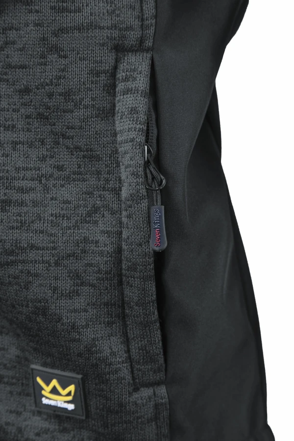 Bluza rozpinana SEVEN KINGS  QUARTZ  z kapturem szara