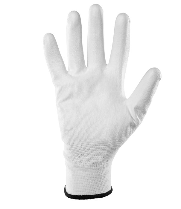Rękawica poliestrowa powlekana białym poliuretanem VIP-ER PU WHITE (3121X) kat. II