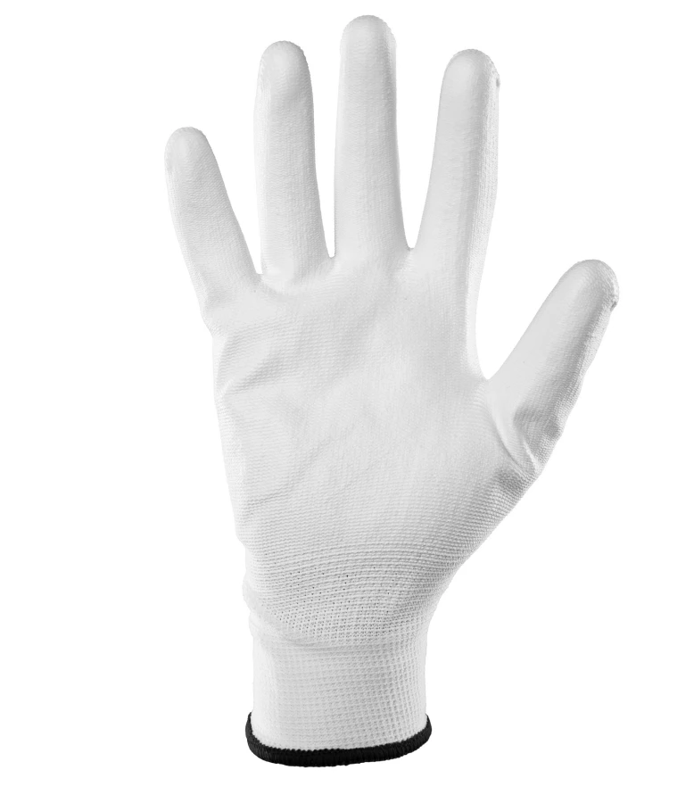 Rękawica poliestrowa powlekana białym poliuretanem VIP-ER PU WHITE (3121X) kat. II