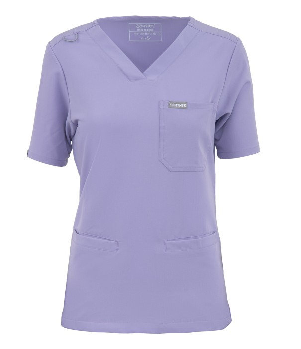 Bluza medyczna damska MYNTS WMT002 Lavender – scrub top V-neck z kieszeniami