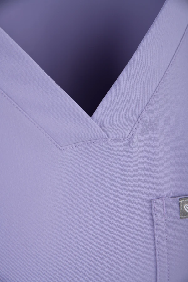 Bluza medyczna damska MYNTS WMT002 Lavender – scrub top V-neck z kieszeniami