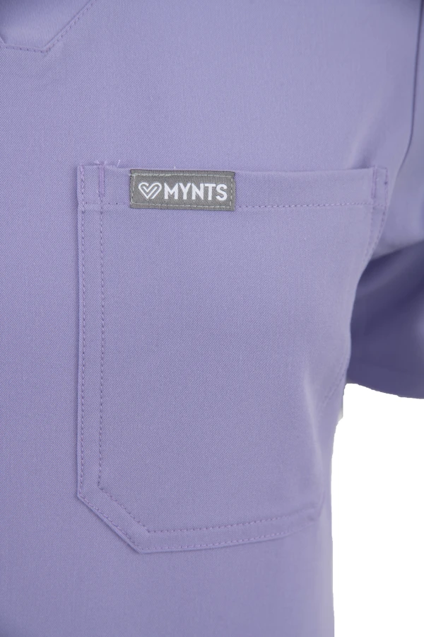 Bluza medyczna damska MYNTS WMT002 Lavender – scrub top V-neck z kieszeniami