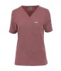 Bluza medyczna damska MYNTS WMT002 ciemny róż – scrub top V-neck z kieszeniami