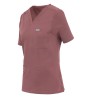 Bluza medyczna damska MYNTS WMT002 ciemny róż – scrub top V-neck z kieszeniami