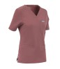 Bluza medyczna damska MYNTS WMT002 ciemny róż – scrub top V-neck z kieszeniami