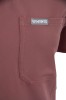 Bluza medyczna damska MYNTS WMT002 ciemny róż – scrub top V-neck z kieszeniami
