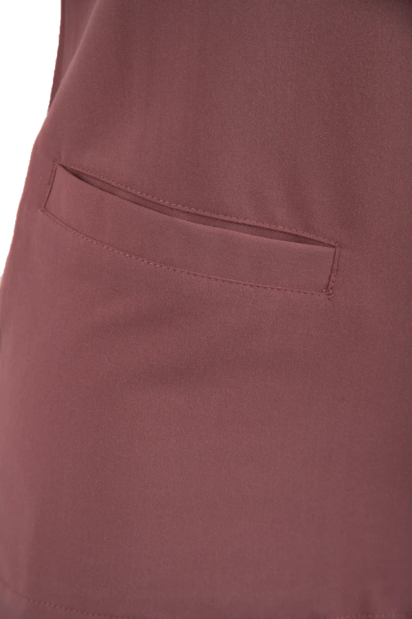 Bluza medyczna damska MYNTS WMT002 ciemny róż – scrub top V-neck z kieszeniami