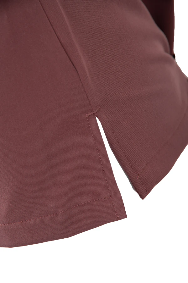 Bluza medyczna damska MYNTS WMT002 ciemny róż – scrub top V-neck z kieszeniami