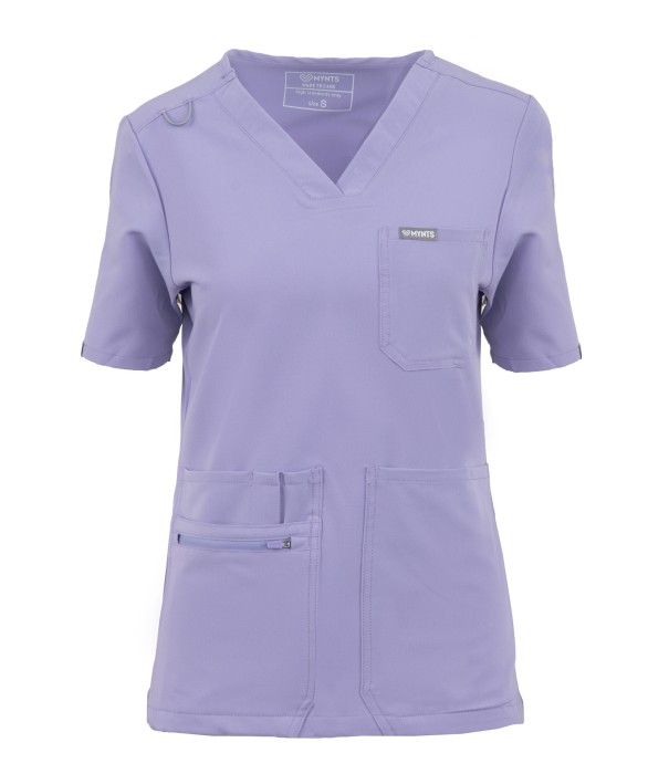 Bluza medyczna damska MYNTS WMT001  Lavender z dodatkowymi  kieszeniami