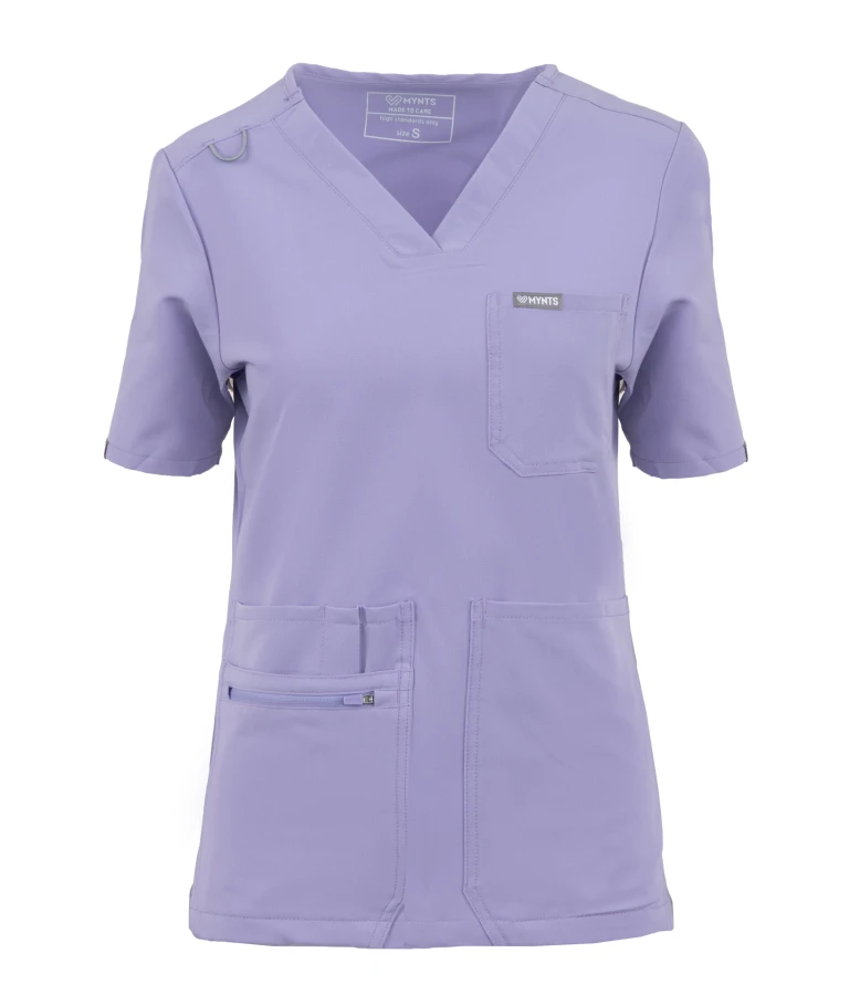 Bluza medyczna damska MYNTS WMT001  Lavender z dodatkowymi  kieszeniami