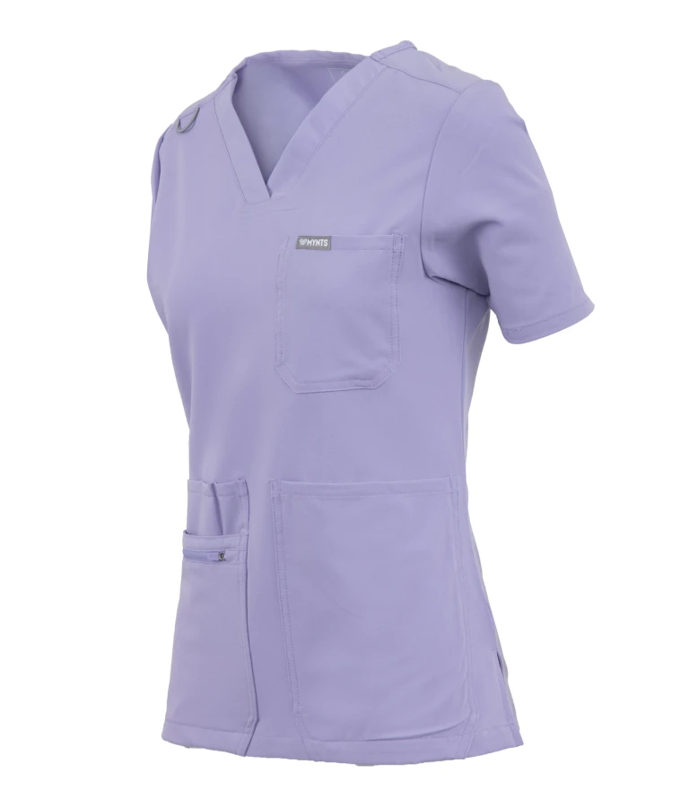 Bluza medyczna damska MYNTS WMT001  Lavender z dodatkowymi  kieszeniami