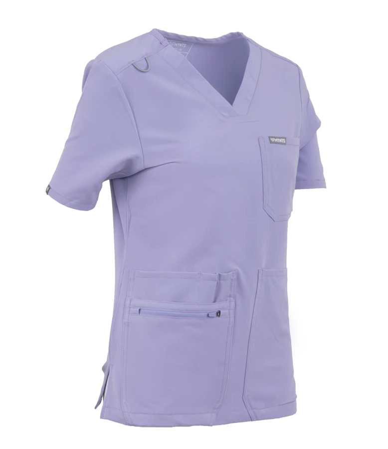 Bluza medyczna damska MYNTS WMT001  Lavender z dodatkowymi  kieszeniami