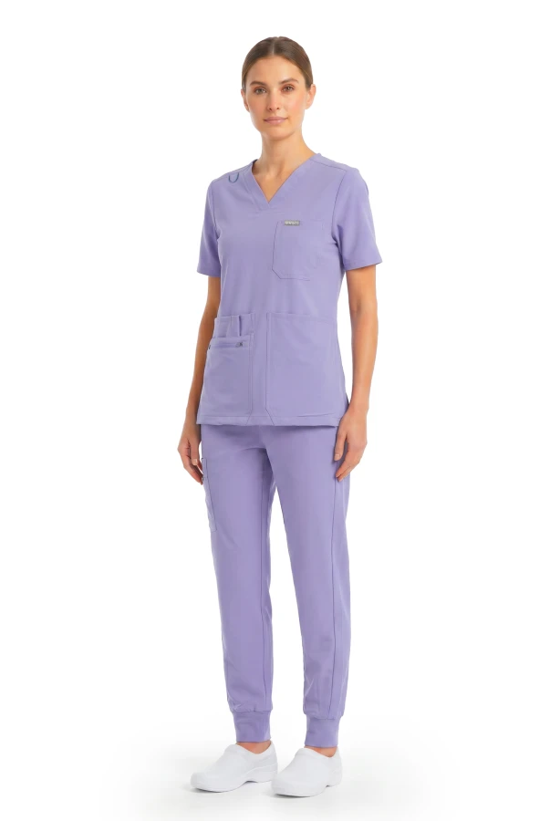 Bluza medyczna damska MYNTS WMT001  Lavender z dodatkowymi  kieszeniami