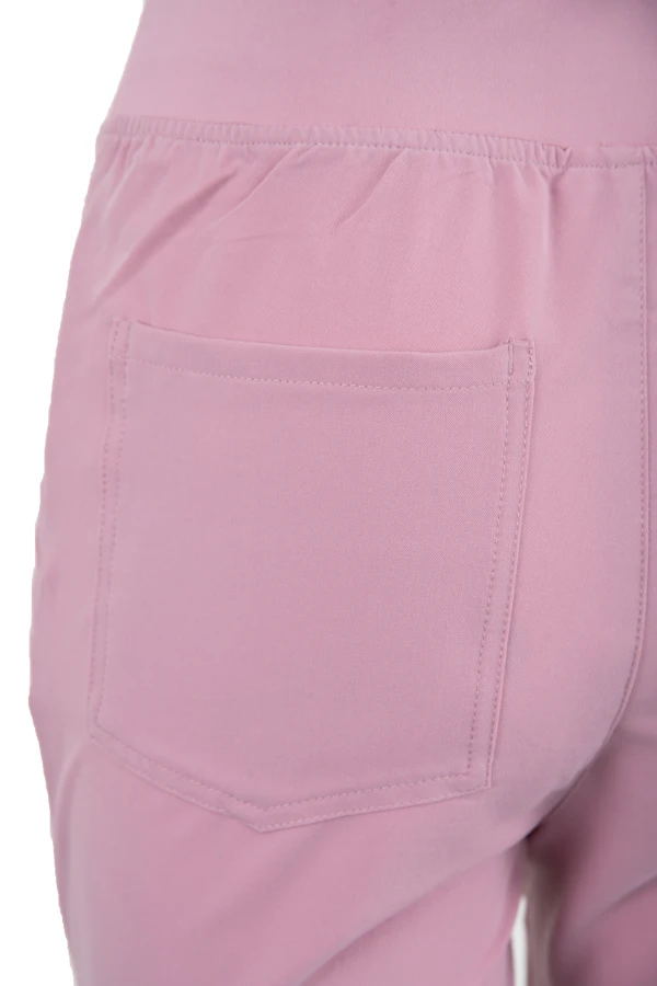 Spodnie medyczne damskie   WMP001 Rose Water  ze ściągaczami na dole nogawek