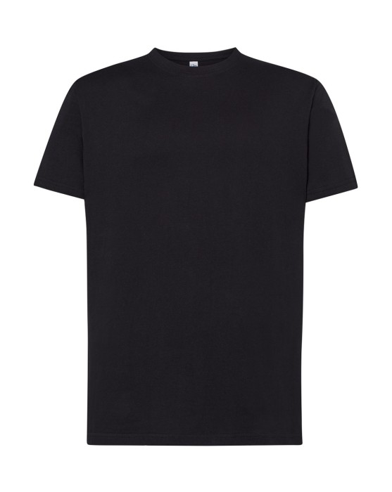 Koszulka T-shirt męska  z krótkim rękawem czarna TSRA 150 regular JHK