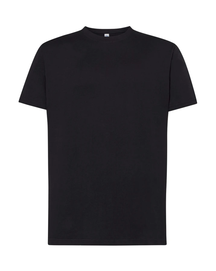 Koszulka T-shirt męska  z krótkim rękawem czarna TSRA 150 regular JHK