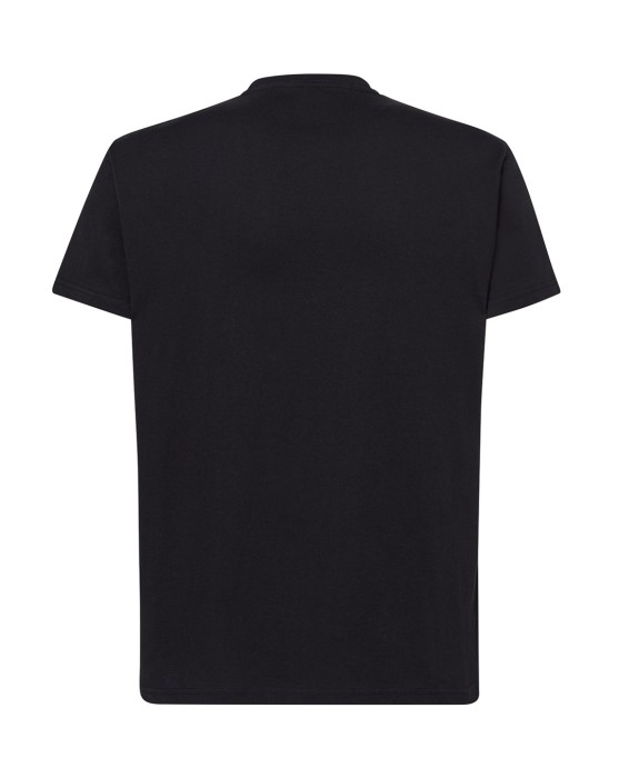 Koszulka T-shirt męska  z krótkim rękawem czarna TSRA 150 regular JHK