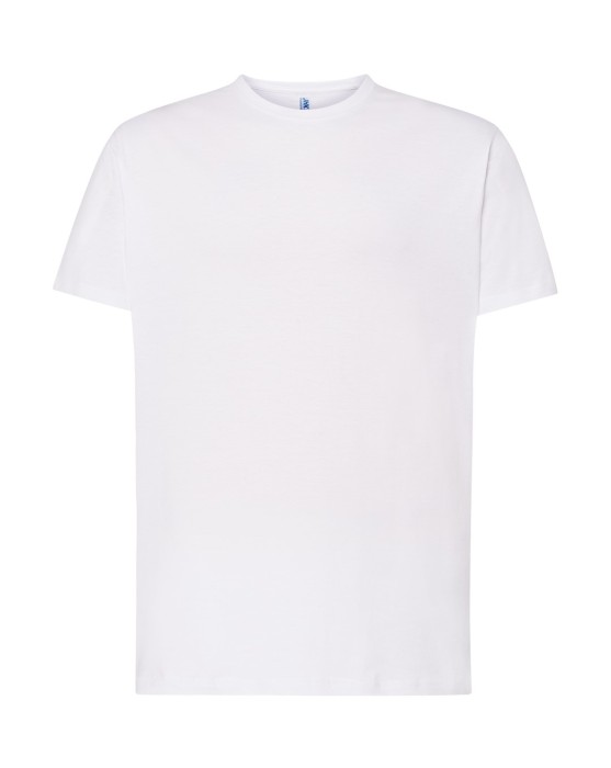 Koszulka T-shirt męska z krótkim rękawem biała TSRA 150 regular JHK