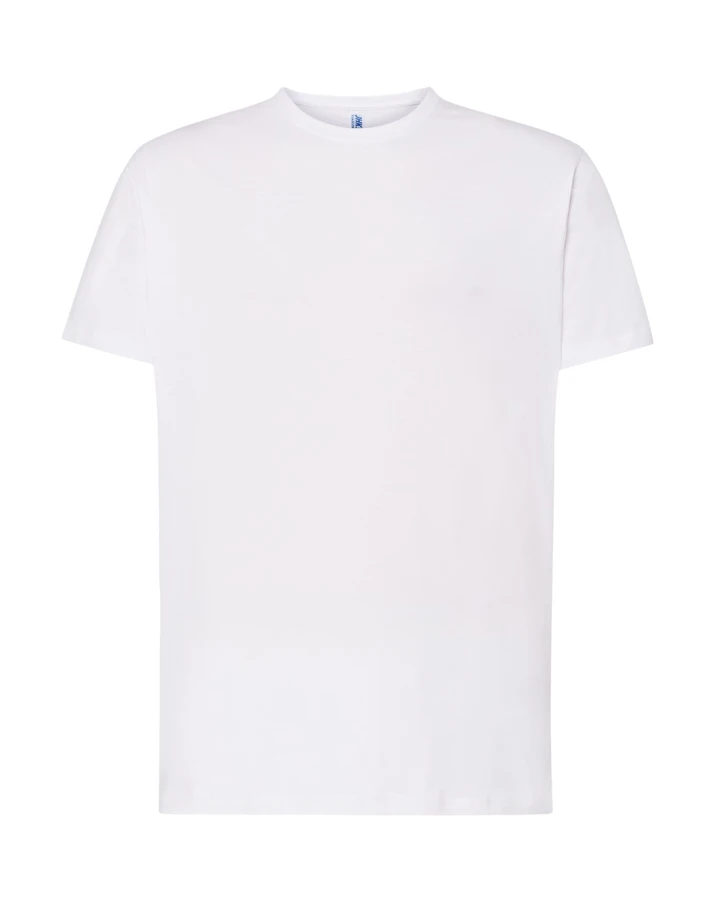 Koszulka T-shirt męska z krótkim rękawem biała TSRA 150 regular JHK