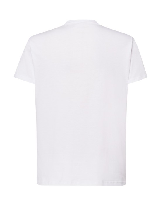 Koszulka T-shirt męska z krótkim rękawem biała TSRA 150 regular JHK