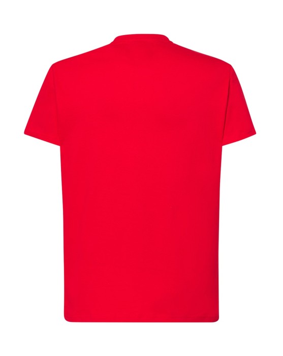 Koszulka T-shirt męska z krótkim rękawem czerwona TSRA 150 regular JHK