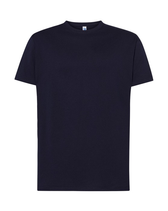 Koszulka T-shirt męska z krótkim rękawem navy granatowa TSRA 150 regular JHK