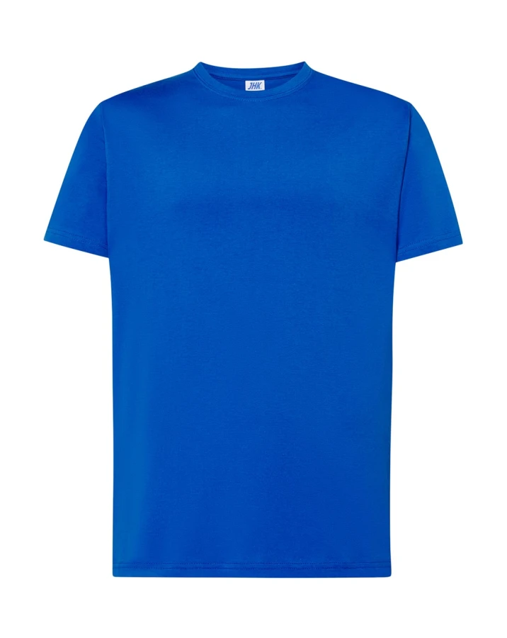 Koszulka T-shirt męska z krótkim rękawem royal blue niebieska TSRA 150 regular JHK