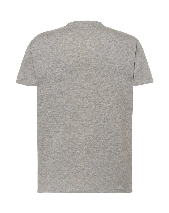 Koszulka T-shirt męska z krótkim rękawem grey melange TSRA 150 regular JHK