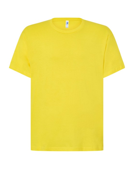 Koszulka T-shirt męska z krótkim rękawem cytrynowo żółty/lemon yellow TSRA 150 regular JHK