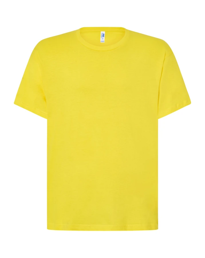 Koszulka T-shirt męska z krótkim rękawem cytrynowo żółty/lemon yellow TSRA 150 regular JHK