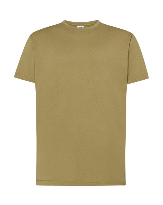 Koszulka T-shirt męska z krótkim rękawem zieleń amazońska/amazonia green TSRA 150 regular JHK