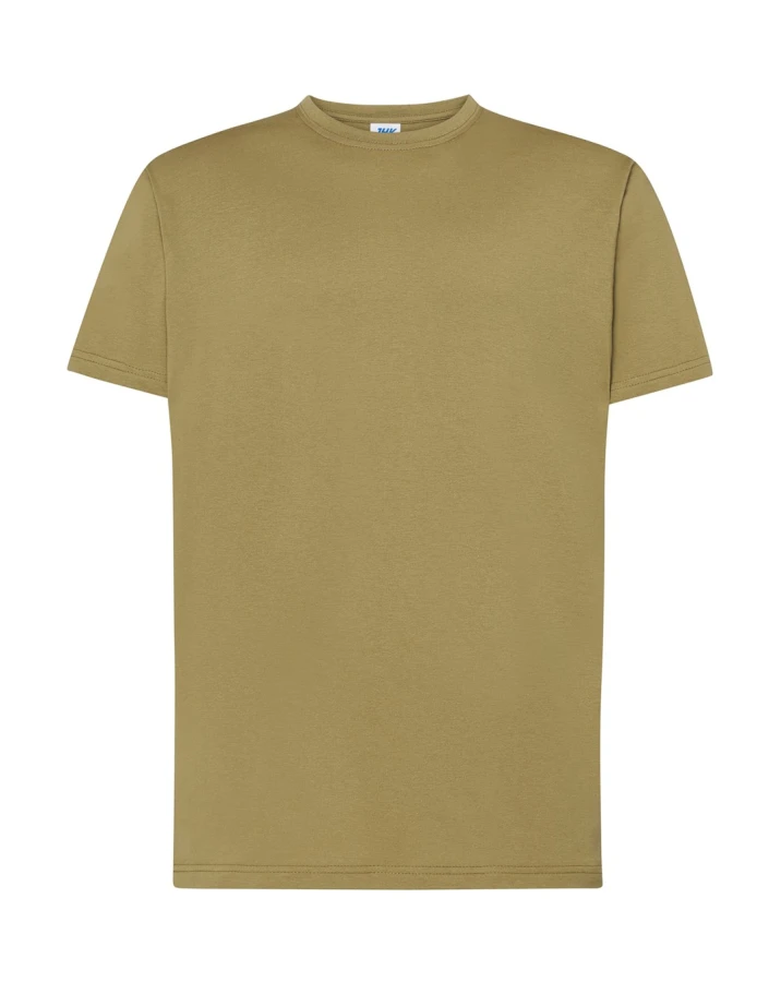 Koszulka T-shirt męska z krótkim rękawem zieleń amazońska/amazonia green TSRA 150 regular JHK
