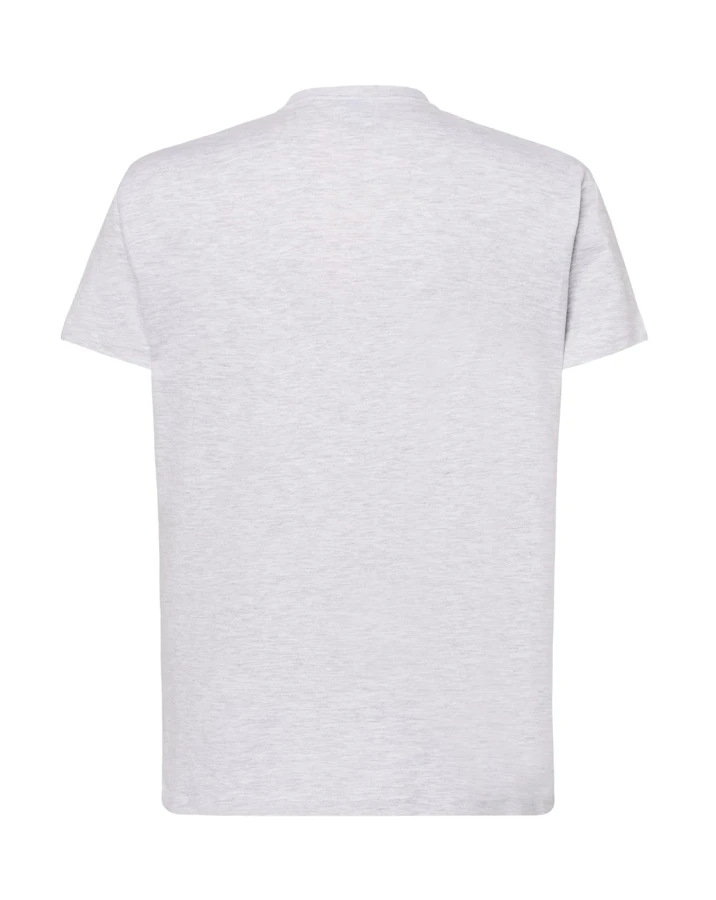 Koszulka T-shirt męska z krótkim rękawem popielaty melanż/ash melange TSRA 150 regular JHK