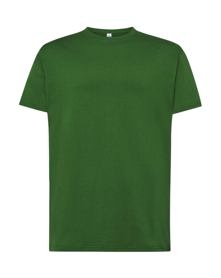 Koszulka T-shirt męska z krótkim rękawem zieleń butelkowa/bottle green TSRA 150 regular JHK