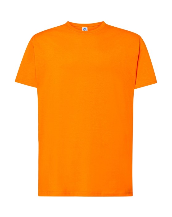 Koszulka T-shirt męska z krótkim rękawem pomarańczowy TSRA 150 regular JHK