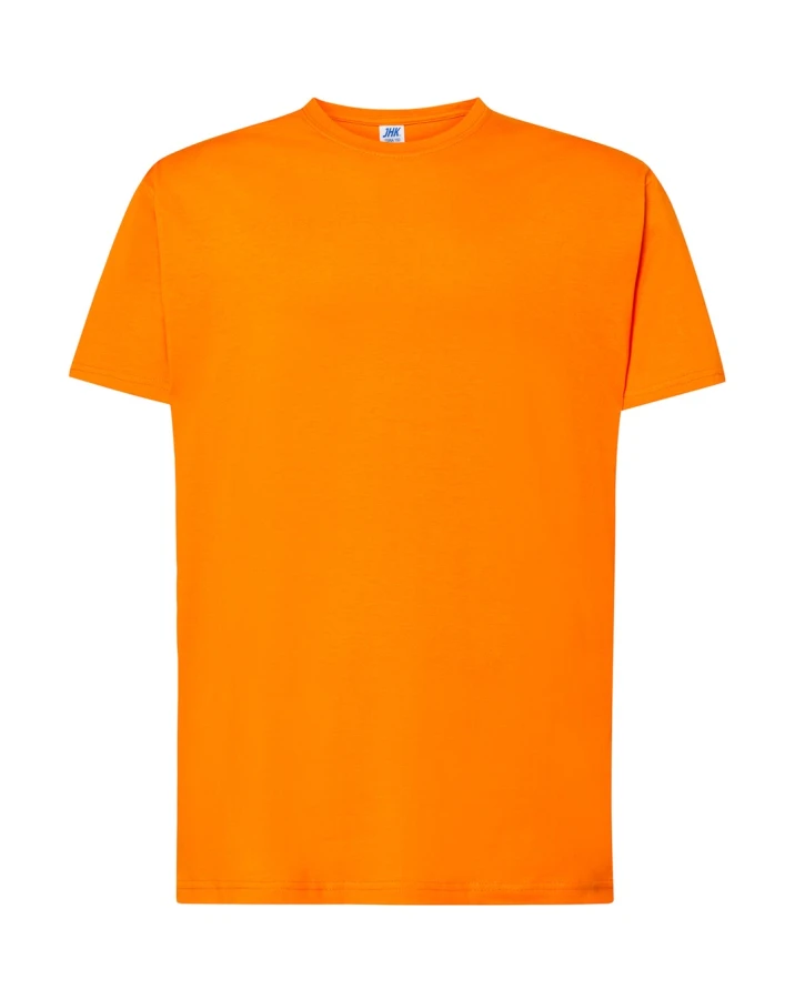 Koszulka T-shirt męska z krótkim rękawem pomarańczowy TSRA 150 regular JHK