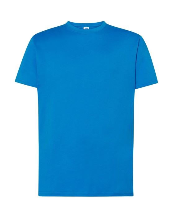 Koszulka T-shirt męska z krótkim rękawem aqua turkusowy TSRA 150 regular JHK