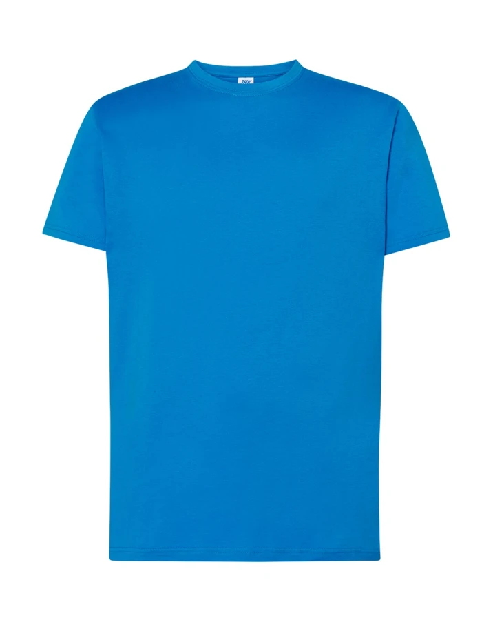 Koszulka T-shirt męska z krótkim rękawem aqua turkusowy TSRA 150 regular JHK