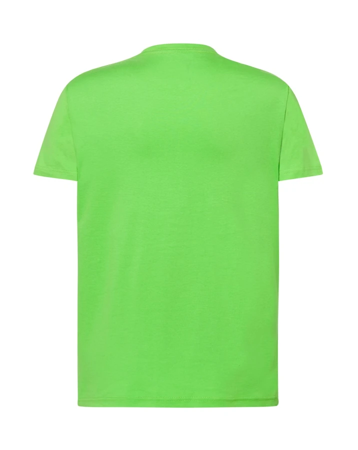 Koszulka T-shirt męska z krótkim rękawem lime / limonkowy TSRA 150 regular JHK